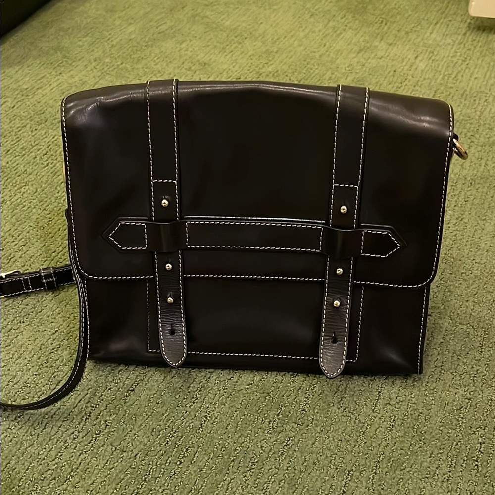 Joy Gryson Black Leather Crossbody Bag - One of a Kind! Sample